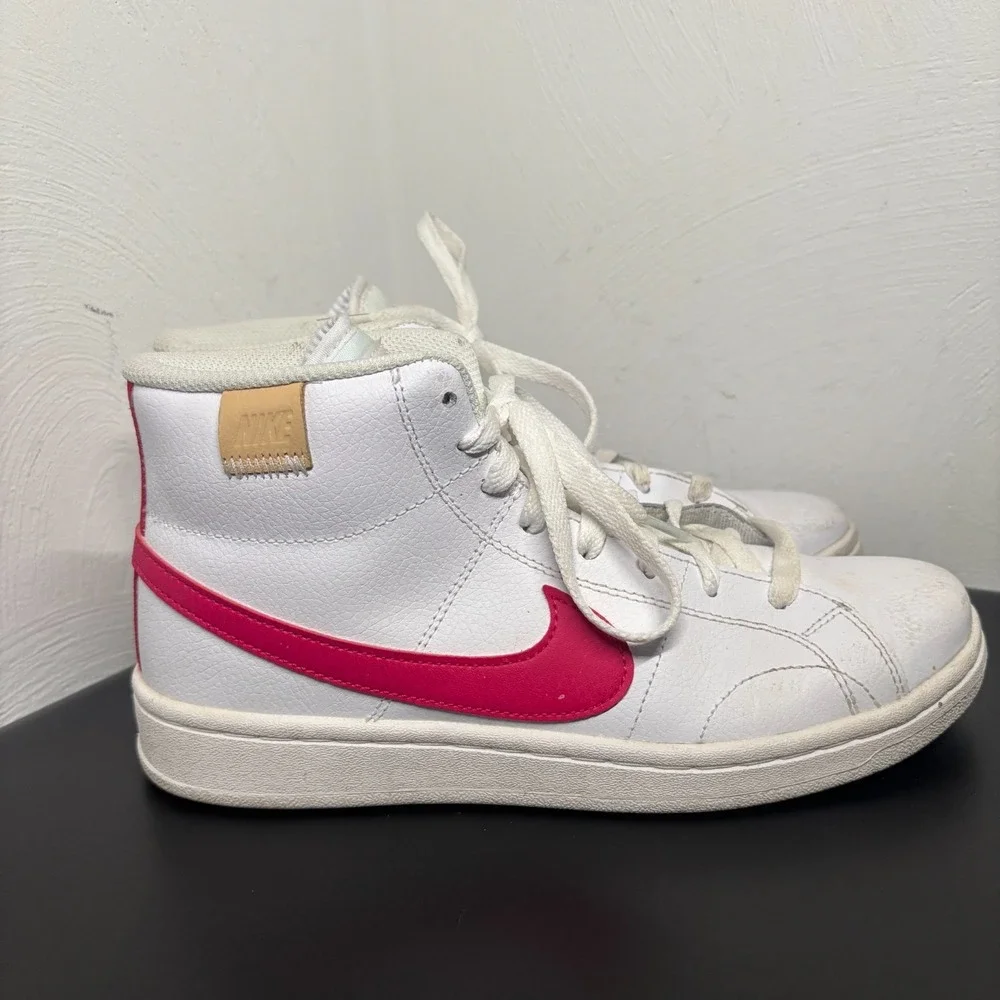 Nike Court Royale 2 Mid Women's Size 8.5 White Pink High Top Sneakers CT1725-104